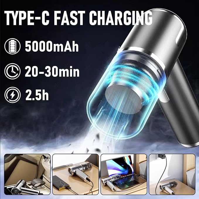 Mini Car Vacuum, 4 in 1 Hand held Vacuum Cleaner